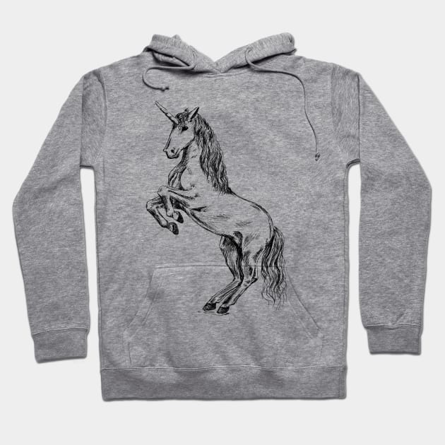 Unicorn image Hoodie by rachelsfinelines